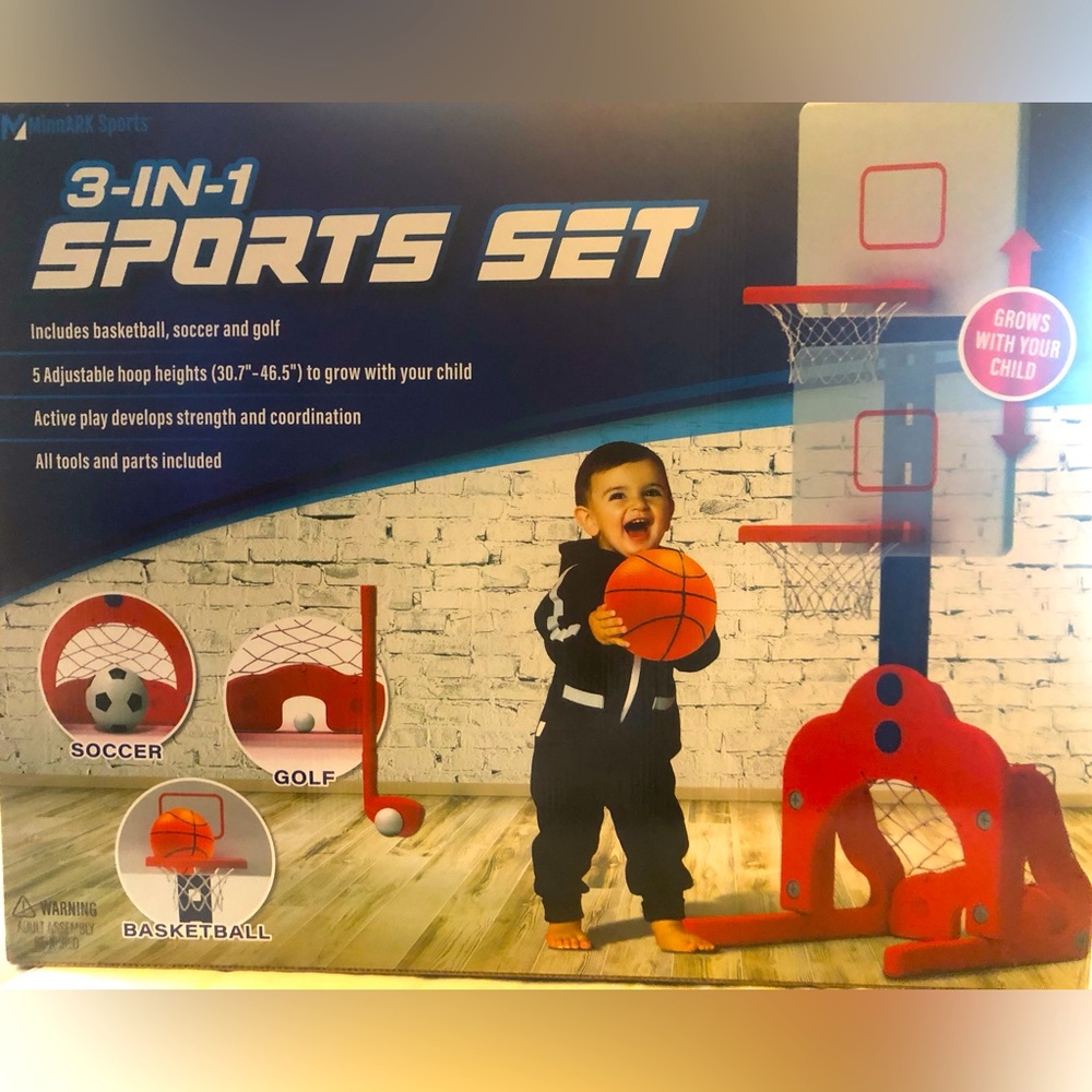 Brand new in box pre schoolers 3 in 1 Sports Set